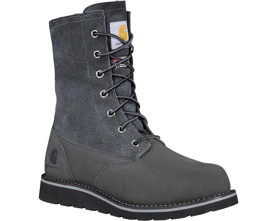 カーハート ウェッジ ダウン ウィンター ブーツ 灰色 グレー 8" INS. レディース 【 CARHARTT WP WEDGE FOLD DOWN WINTER BOOT / DARK GREY NUBUCK 】|スニケス