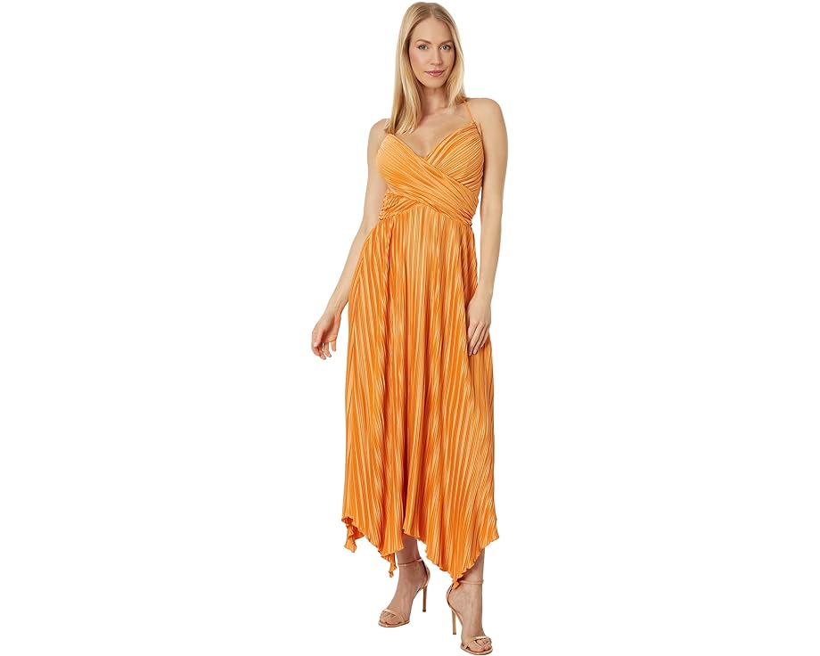 御召しもの 橙 オレンジ色 マキシ御召しもの レディース 【 EN SAISON ILIANNA MAXI DRESS / ORANGE 】 レディース流行り物
