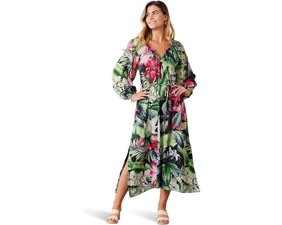 トミーバハマ スリーブ 黒色 ブラック 長袖 レディース 【 TOMMY BAHAMA CELEBRATION TROPICAL LONG SLEEVE MAXI / BLACK 】 レディースファッション ドレス 27,755円