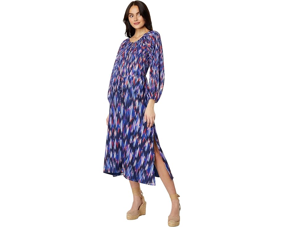 トミーバハマ ドレス 紺色 ネイビー マキシドレス レディース 【 TOMMY BAHAMA IRIDESCENT IKAT MAXI DRESS / ISLAND NAVY 】 レディースファッション