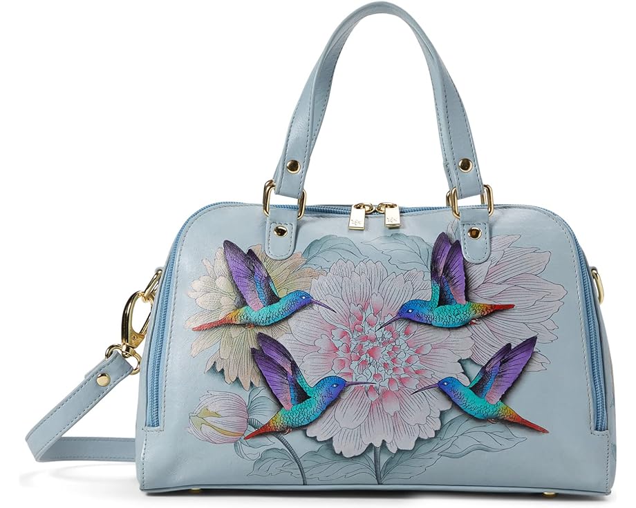 虹色 レインボー レディース 【 ANUSCHKA WIDE ORGANIZER SATCHEL 695 / RAINBOW BIRDS 】 バッグ レディースバッグ ハンドバッグ