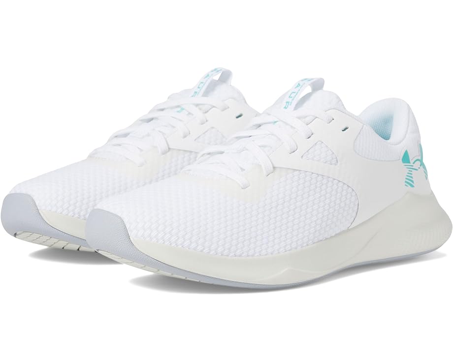 白色 ホワイト アンダーアーマー スニーカー レディース 【 UNDER ARMOUR CHARGED AURORA 2 / WHITE WHITE CLAY RADIAL 】