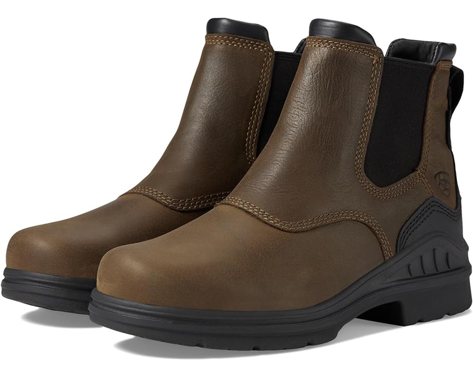 アリアット 茶色 ブラウン レディース 【 ARIAT BARNYARD TWIN GORE II WATERPROOF / ANTIQUE BROWN 】 ブーツ|スニケス