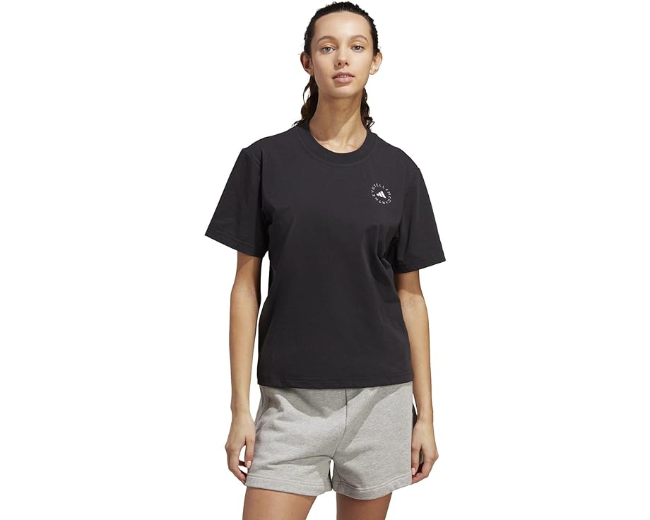 アディダス ステラマッカートニー アディダス Tシャツ 黒色 ブラック レディース 【 ADIDAS BY STELLA MCCARTNEY TRUECASUALS REGULAR T-SHIRT HR9170 / BLACK 】 レディースファッション トップス カットソー|スニケス