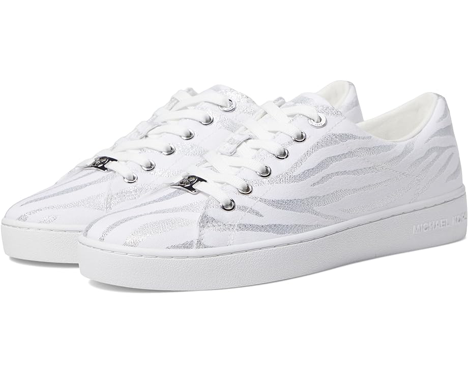 マイケルマイケルコース しろがね色 しろがね色 スニーカー レディース 【 MICHAEL MICHAEL KORS KEATON LACE UP / SILVER MULTI 】