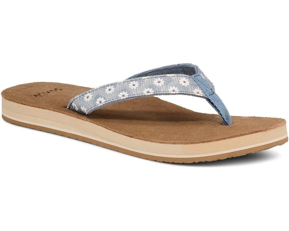 サヌーク サンダル 白色 ホワイト レディース 【 SANUK HAPPY PLACER DAISY / WHITE DAISY 】
