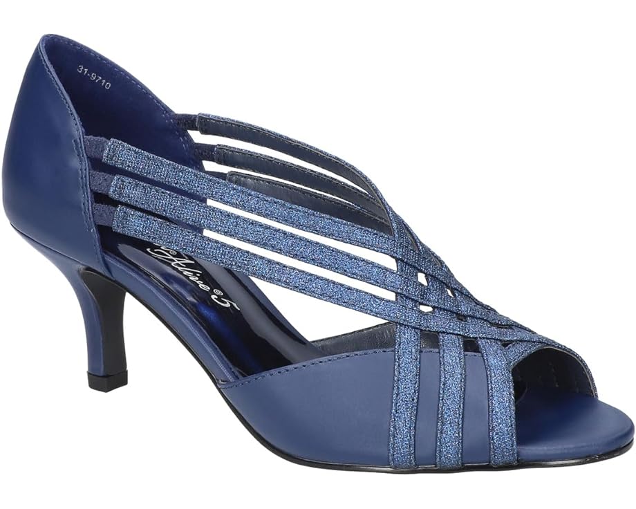 イージーストリート ストリート 紺色 ネイビー サテン レディース 【 EASY STREET OCEANA / NAVY SATIN 】 パンプス｜スニケス 18,450円