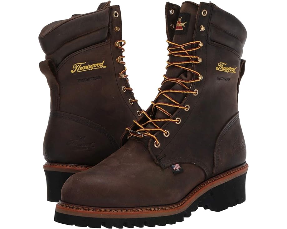 Thorogood ソログッド USA製 ペコスブーツ ブラウン US8.5 THOROGOOD® AMERICAN HERITAGE – 8″ TOBACCO SAFETY TOE – MOC TOC
