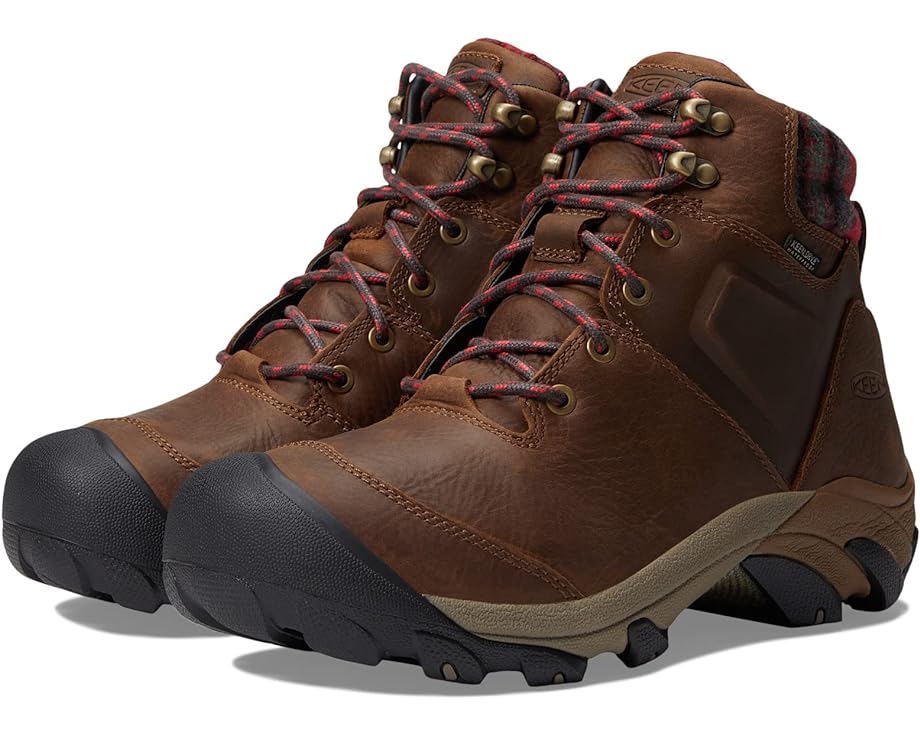 キーン ウィンター ブーツ 赤 レッド メンズ 【 KEEN TARGHEE II WINTER BOOT WATERPROOF / DARK EARTH RED PLAID 】｜スニケス