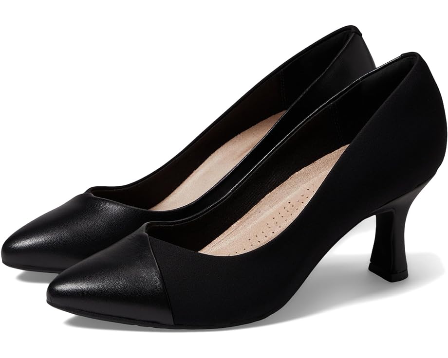 クラークス ローズ 黒色 ブラック レザー レディース 【 CLARKS KATALEYNA ROSE / BLACK LEATHER 】 パンプス｜スニケス