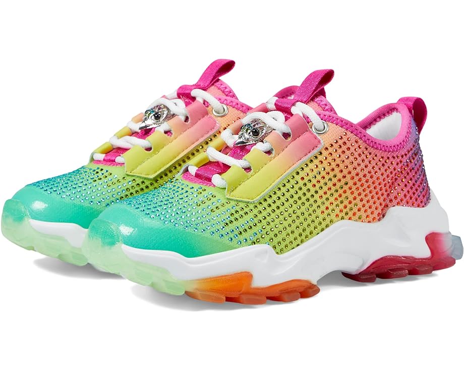 白色 ホワイト ジュニア キッズ 【 KURT GEIGER LONDON KIDS MINI LETTIE CRYSTAL / WHITE 】 ベビー マタニティ スニーカー