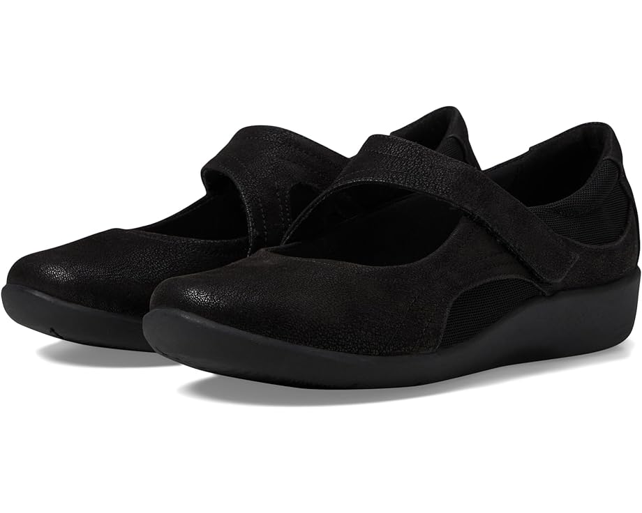クラークス 黒色 ブラック レディース 【 CLARKS SILLIAN BELLA / BLACK SYNTHETIC NUBUCK 】