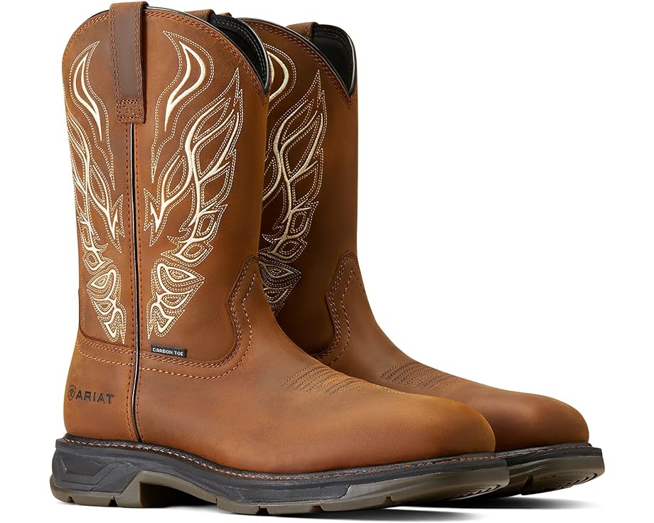 アリアット アリゾナ州の州都 炭素 ブーツ 赤銅色 赤銅色 細工物ブーツS メンズ 【 ARIAT WORKHOG XT PHOENIX CARBON TOE WORK BOOTS / DISTRESSED BROWN 】