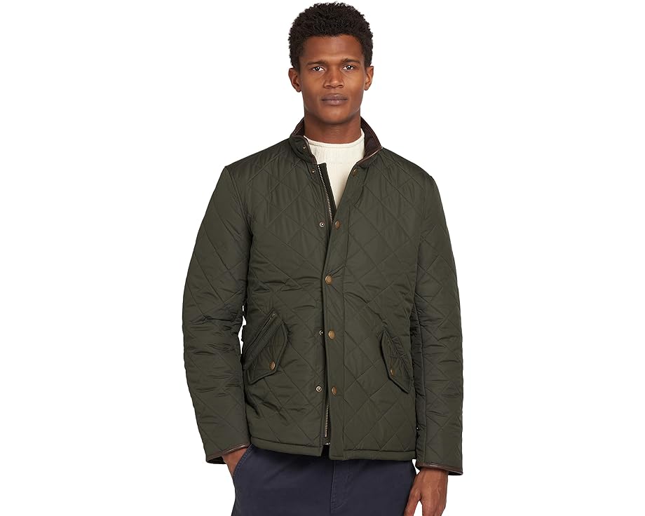 バブアー キルト メンズ 【 BARBOUR POWELL QUILT / SAGE 】 メンズ流行り物 厚地の外套 上衣