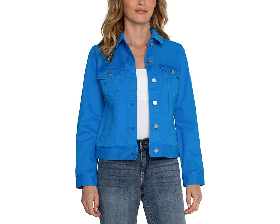 古典派音楽 上衣 青味 青み 天使の都市 レディース 【 LIVERPOOL LOS ANGELES CLASSIC JEAN JACKET / DIVA BLUE 】