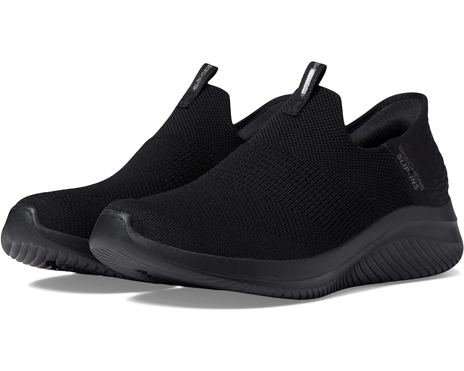 スケッチャーズ ウルトラ ストリーク フリー 黒色 ブラック 3.0 スニーカー レディース 【 SKECHERS ULTRA FLEX - COZY STREAK HANDS FREE SLIP-INS / BLACK 】