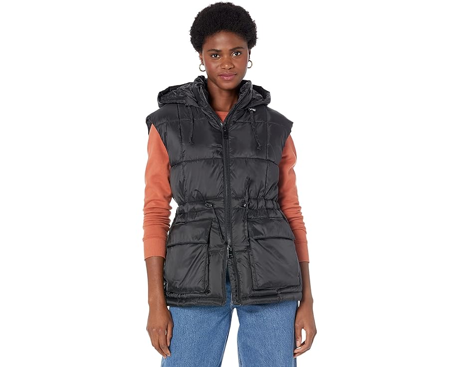 ボンネット付 黒いこと 黒いこと LEVI\u0027S? レディース 【 BELTED HOODED PUFFER VESTS / BLACK 】 レディースファッション-コート・ジャケット