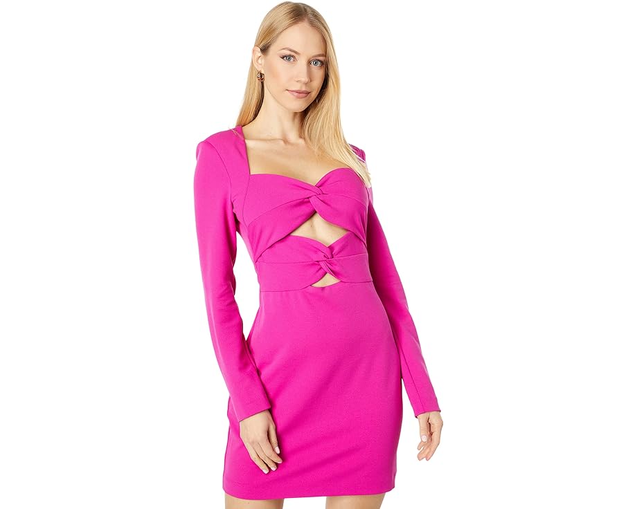 益荒男 御召しもの レディース 【 ONE33 SOCIAL SOLID DOUBLE KNOT MINI DRESS / FUCHSIA 】 レディース流行り物