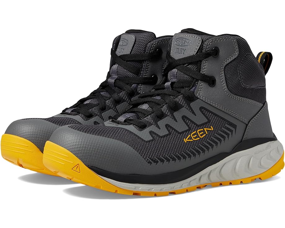 キーン ユーティリティ ミッド 銀色 スチール 灰色 グレー 黄色 イエロー スニーカー メンズ 【 KEEN UTILITY ARVADA MID / STEEL GREY KEEN YELLOW 】|スニケス