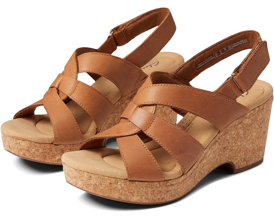 クラークス なめし革 レディース 【 CLARKS GISELLE BEACH / TAN LEATHER 】 パンプス