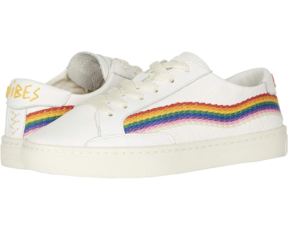 ソルドス 虹色 虹霓 縮くれる ウェイブ 靴 スニーカー 白いこと 白いこと レディース 【 SOLUDOS RAINBOW WAVE SNEAKER / WHITE 】