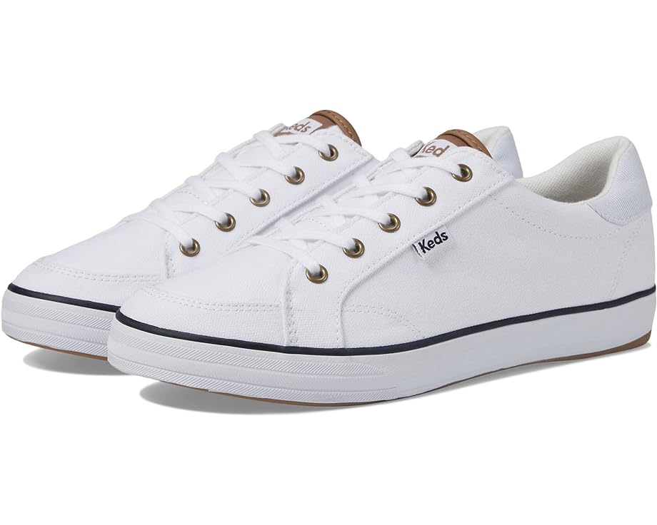 ケッズ 白色 ホワイト 紺色 ネイビー スニーカー レディース 【 KEDS CENTER III LACE UP / WHITE NAVY 】