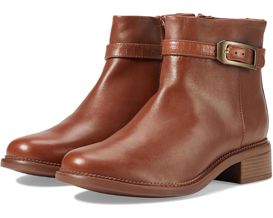 クラークス レザー レディース 【 CLARKS MAYE GRACE / TAN LEATHER 】 ブーツ