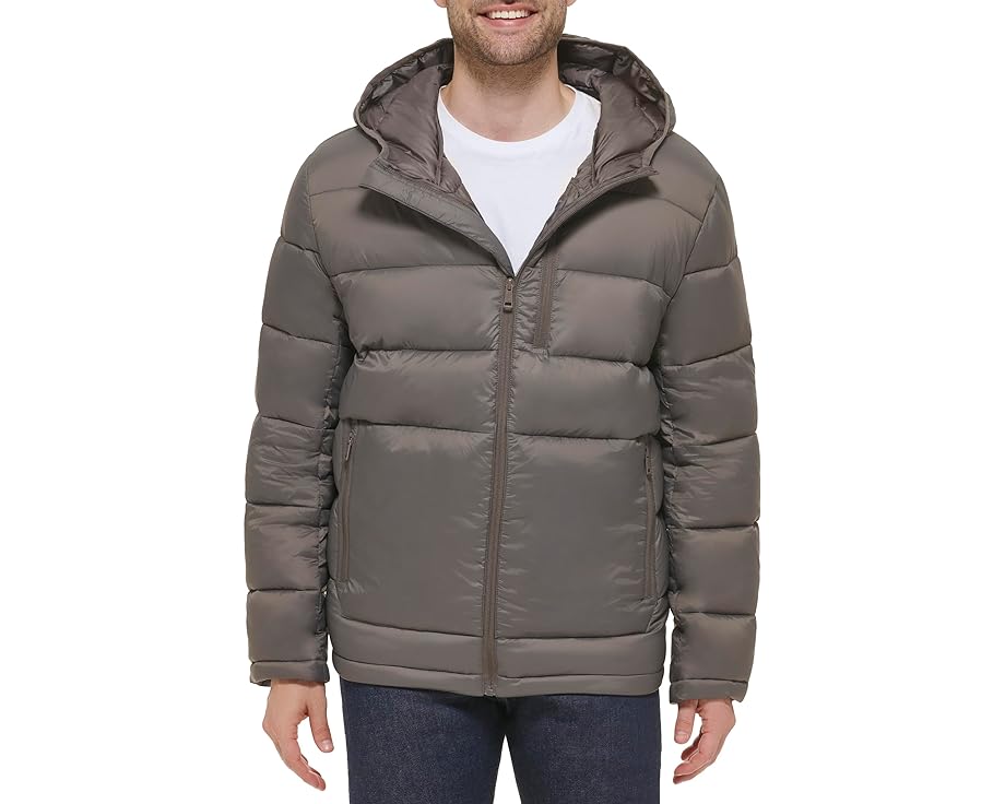 コールハーン フード付 ナイロン ジャケット チャコール メンズ 【 COLE HAAN HOODED NYLON JACKET / CHARCOAL 】 メンズファッション コート