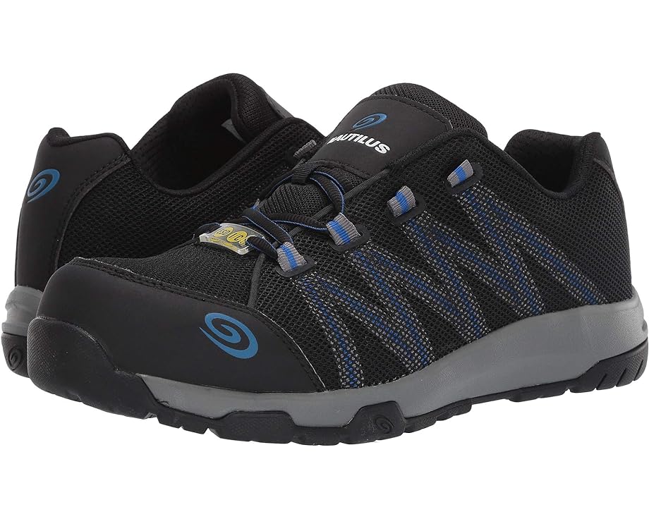 カーボン 黒色 ブラック スニーカー メンズ 【 NAUTILUS SAFETY FOOTWEAR N1345 CARBON NANOFIBER SAFETY TOE SD / BLACK 】|スニケス