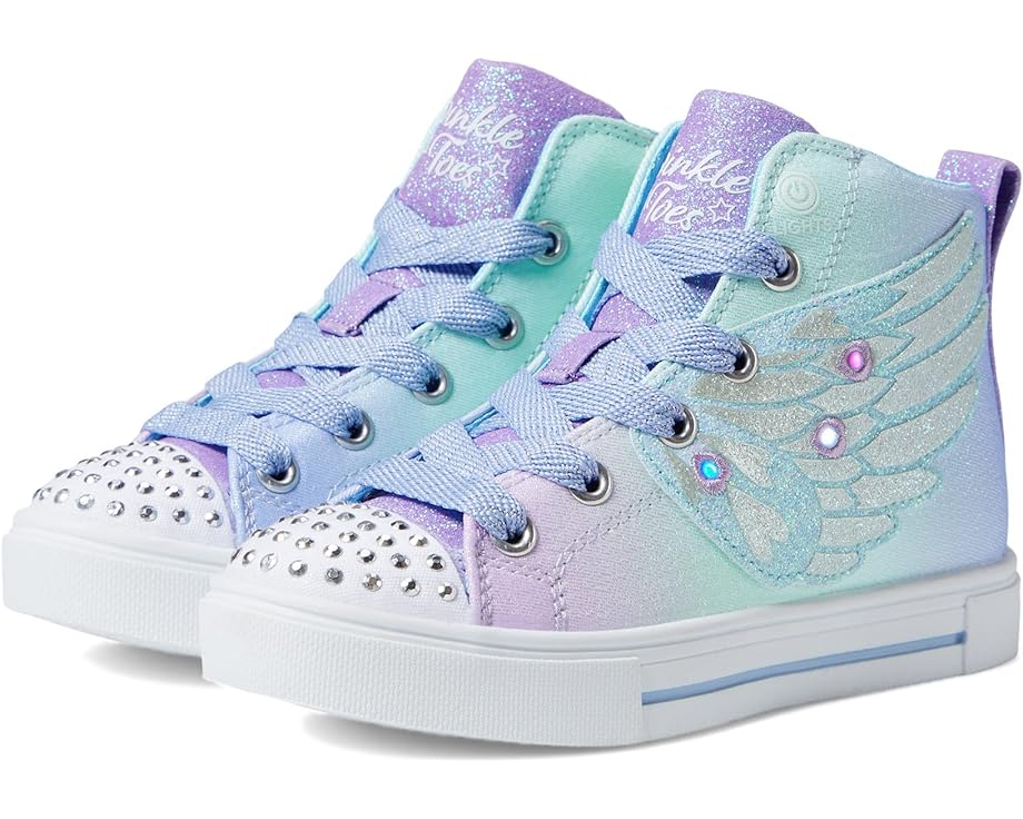 スケッチャーズ 青色 ブルー ジュニア キッズ 【 SKECHERS KIDS TWINKLE TOES - SPARKS 314785L / LIGHT BLUE MULTI 】 ベビー マタニティ スニーカー