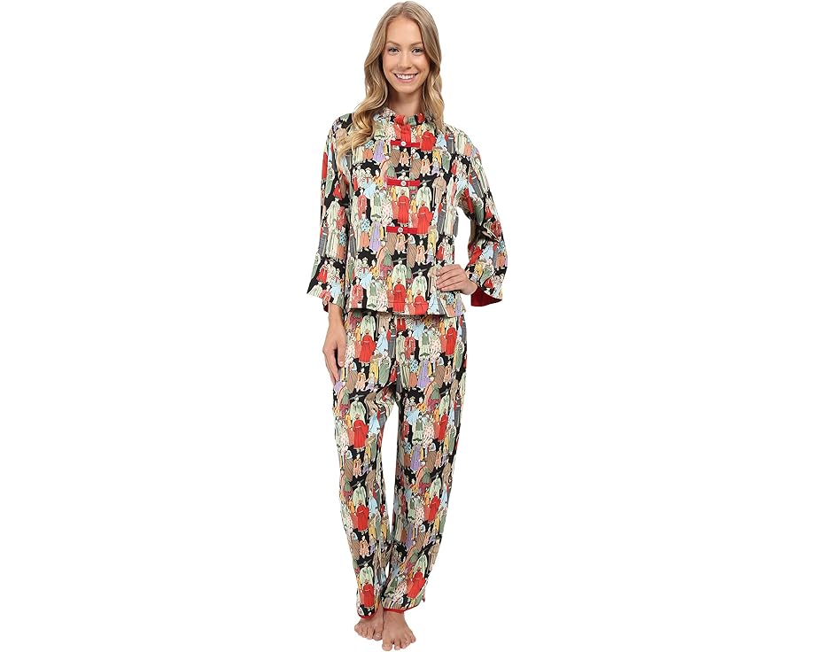 ナトリ 黒色 ブラック レディース 【 NATORI DYNASTY PJ / BLACK 】 インナー 下着 ナイトウエア ナイト ルーム パジャマ｜スニケス 28,990円