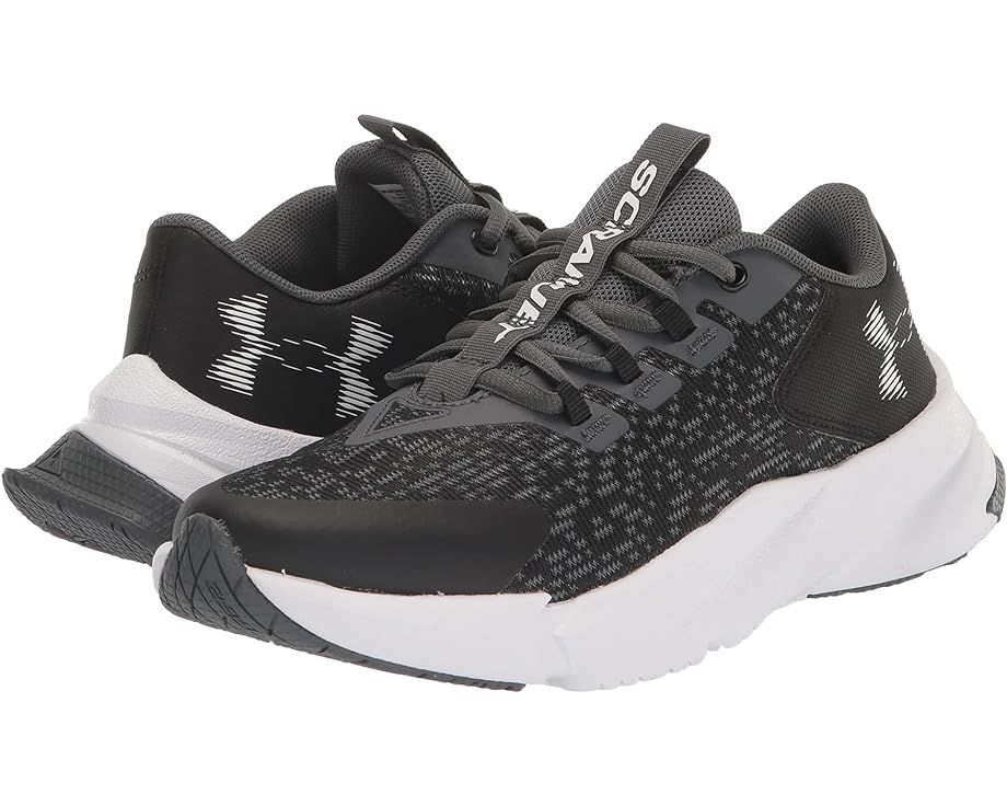 黒色 ブラック 灰色 グレー グレイ 白色 ホワイト アンダーアーマー ジュニア キッズ 【 UNDER ARMOUR KIDS SCRAMJET 5 / BLACK PITCH GRAY WHITE 】 ベビー マタニティ スニーカー
