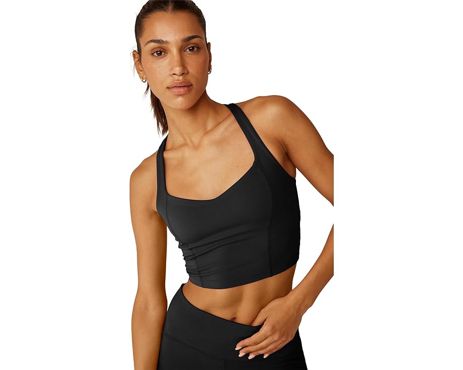 ビヨンドヨガ タンクトップ 黒色 ブラック レディース 【 BEYOND YOGA POWERBEYOND INTENSITY RACERBACK CROPPED TANK / BLACK 】 レディースファッション トップス Tシャツ カットソー|スニケス
