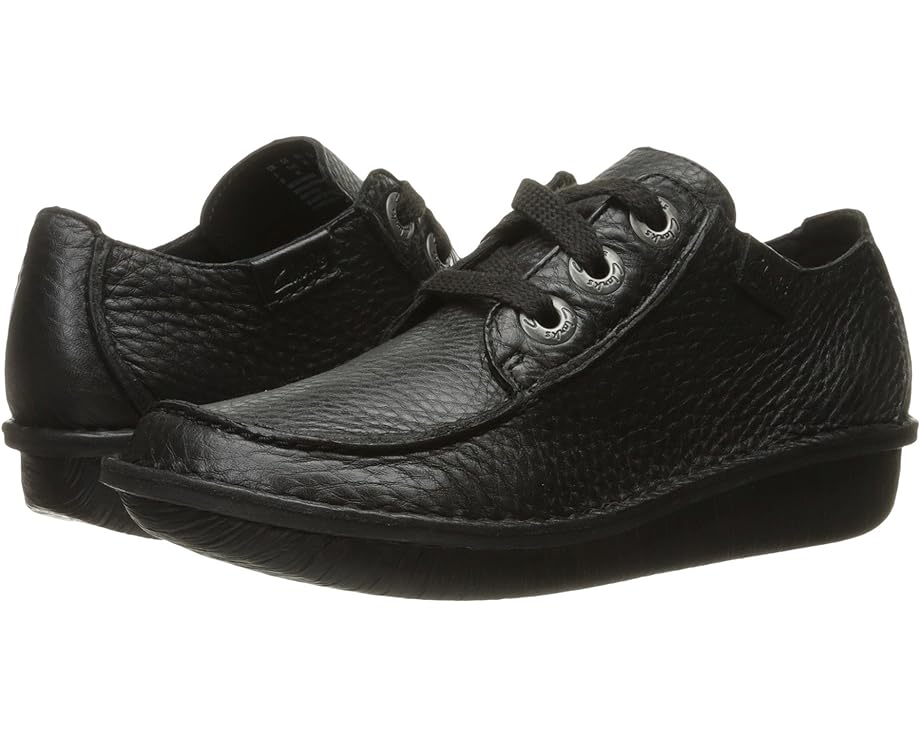 クラークス 意気込み 黒いこと 黒いこと なめし革 レディース 【 CLARKS FUNNY DREAM / BLACK LEATHER 】
