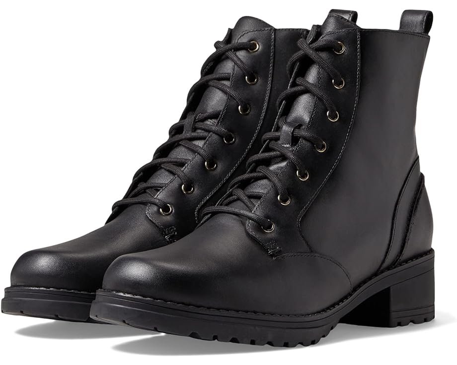 コールハーン コンバット ブーツ 黒色 ブラック レザー レディース 【 COLE HAAN CAMEA WATERPROOF COMBAT BOOT / BLACK WATERPROOF LEATHER 】