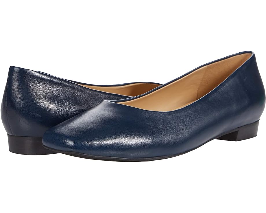 トロッターズ 紺色 米国海軍 なめし革 レディース 【 TROTTERS HONOR / NAVY LEATHER 】