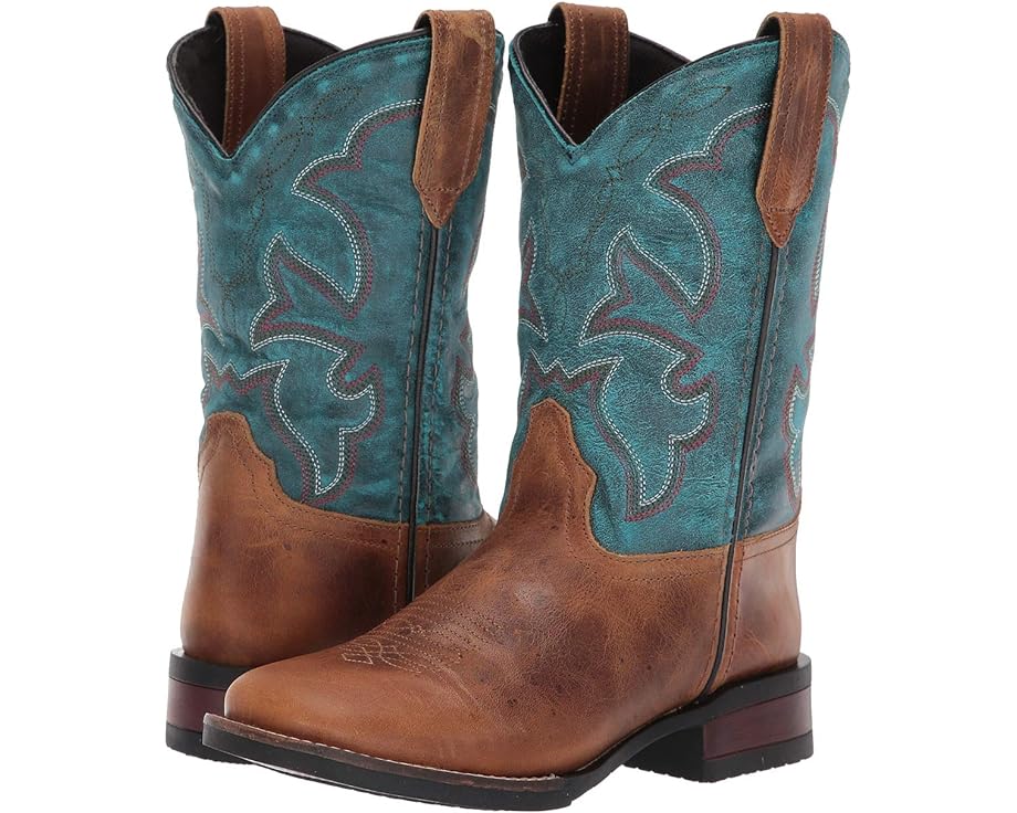 ローパー レザー 青色 ブルー ジュニア キッズ 【 ROPER KIDS EZRAH / TAN LEATHER VAMP BLUE LEATHER 】 ベビー マタニティ ブーツ
