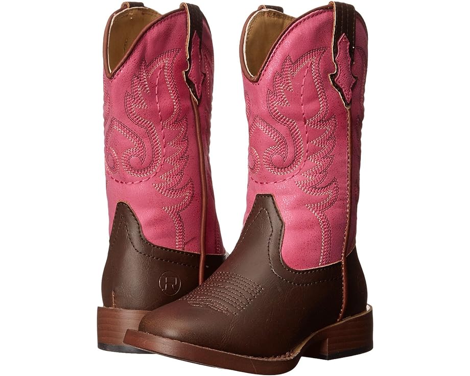 ローパー なめし革 サクラ色 御坊っちゃん キッズ 【 ROPER KIDS TEXSON FAUX LEATHER / PINK 】 もの言う花 マタニティ ブーツ 靴-キッズファッション-ブーツ
