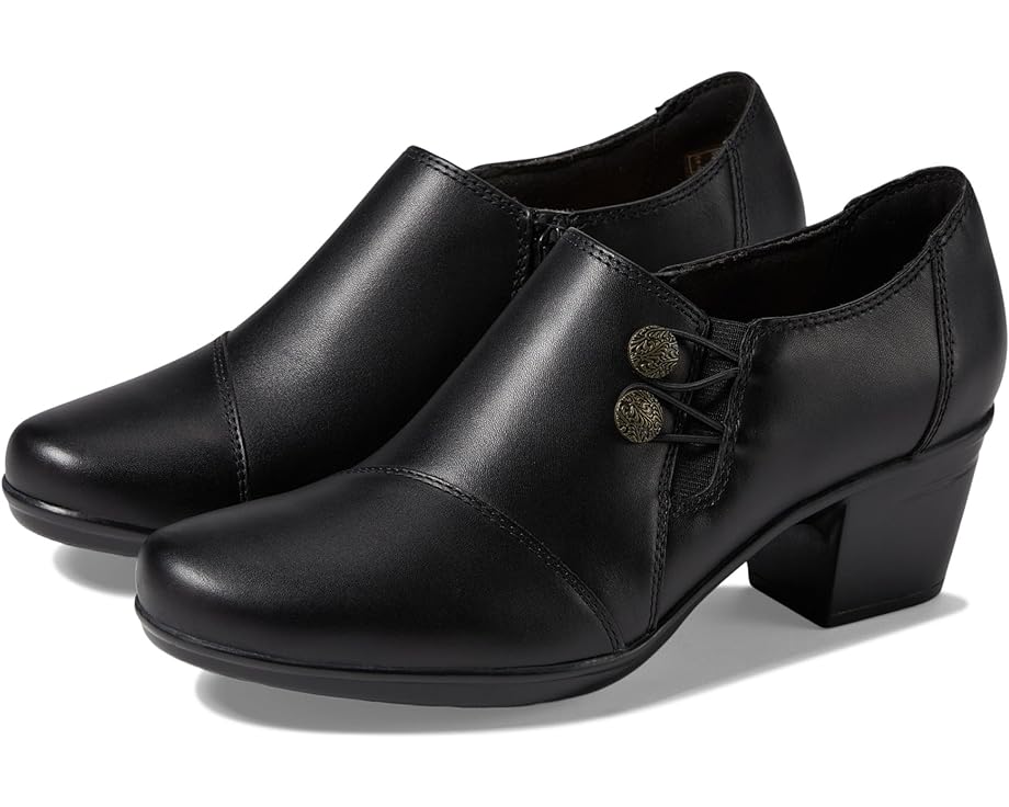 クラークス 黒いこと 黒いこと なめし革 レディース 【 CLARKS EMSLIE WARREN / BLACK LEATHER 】 パンプス