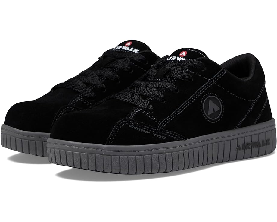 エアウォーク 灰色 グレー 黒色 ブラック スニーカー レディース 【 AIRWALK WORK CAMINO COMP TOE SD10 SR / GREY BLACK 】