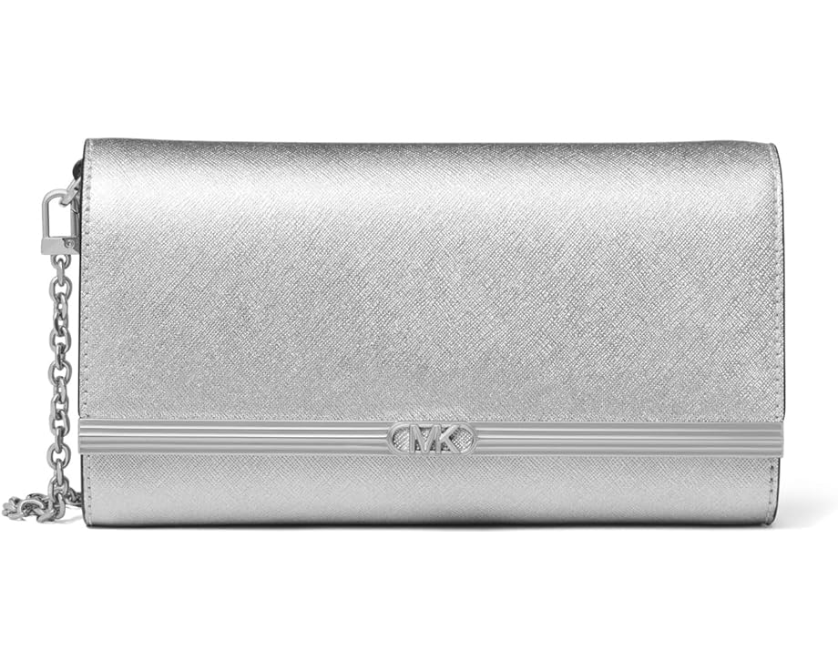 マイケルマイケルコース 銀色 シルバー レディース 【 MICHAEL MICHAEL KORS MONA LARGE EAST/WEST CLUTCH / SILVER 】 バッグ レディースバッグ ハンドバッグ