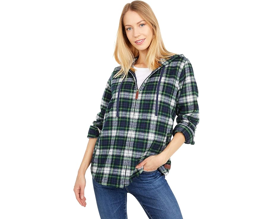 フーディー パーカー L.L.BEAN レディース 【 SCOTCH PLAID FLANNEL RELAXED FIT HOODIE / 】 レディースファッション トップス