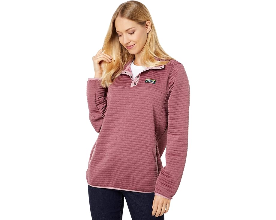 ニット 赤 レッド ヘザー L.L.BEAN レディース 【 AIRLIGHT KNIT PULLOVER / RED WINE HEATHER 】 レディースファッション トップス パーカー｜スニケス