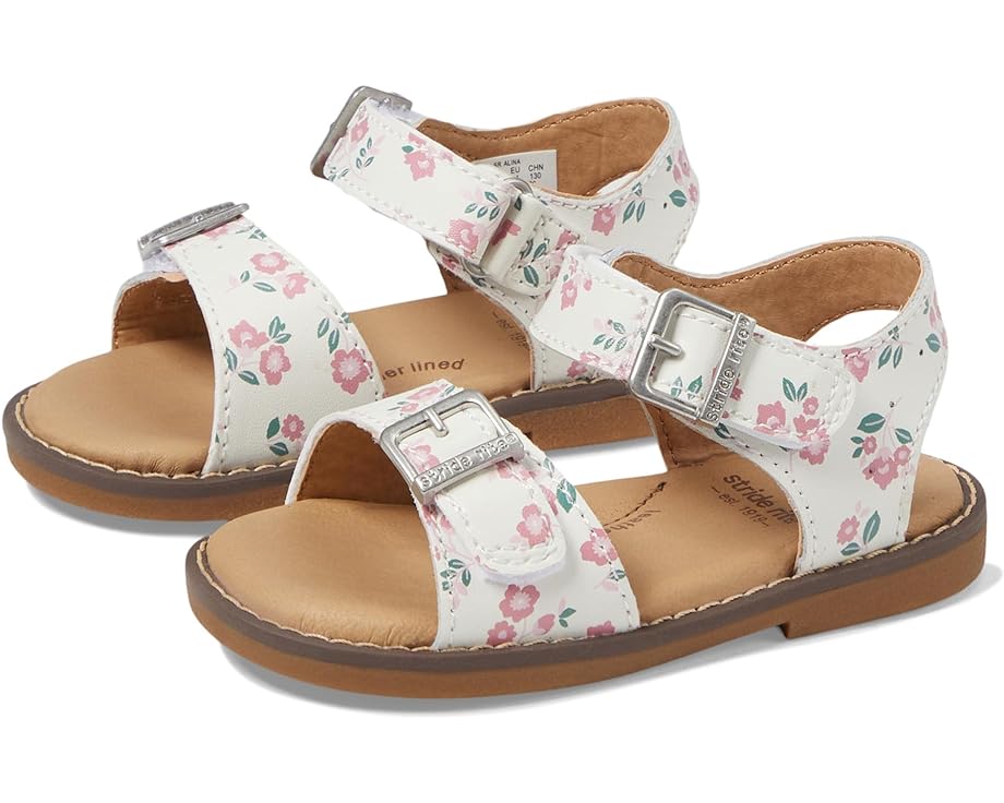 ストライドライト 白色 ホワイト ジュニア キッズ 【 STRIDE RITE SR ALINA / WHITE FLORAL 】 ベビー マタニティ サンダル