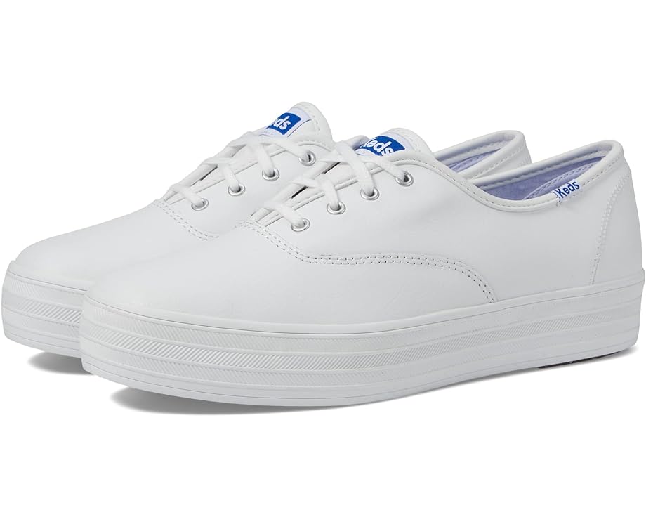 ケッズ 白いこと 白いこと スニーカー レディース 【 KEDS THE PLATFORM LACE UP / WHITE 】