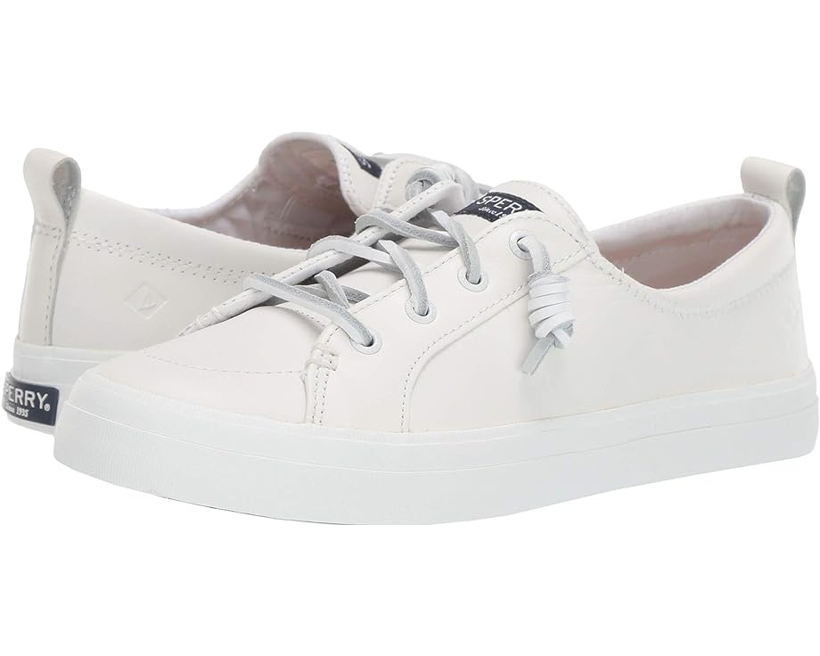 スペリー バイブ レザー 白色 ホワイト スニーカー レディース 【 SPERRY CREST VIBE LEATHER / WHITE 】｜スニケス