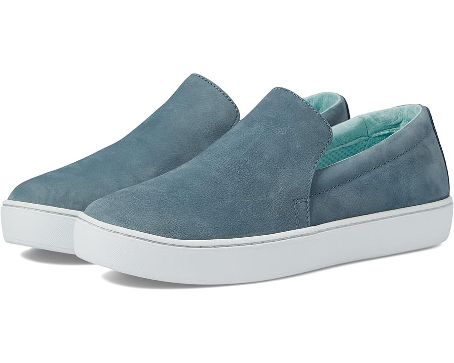なめし革 スリッポン 冷やりとした 青味 青み L.L.BEAN スニーカー レディース 【 ECO BAY LEATHER SLIP-ON / SLATE COOL SEA BLUE 】
