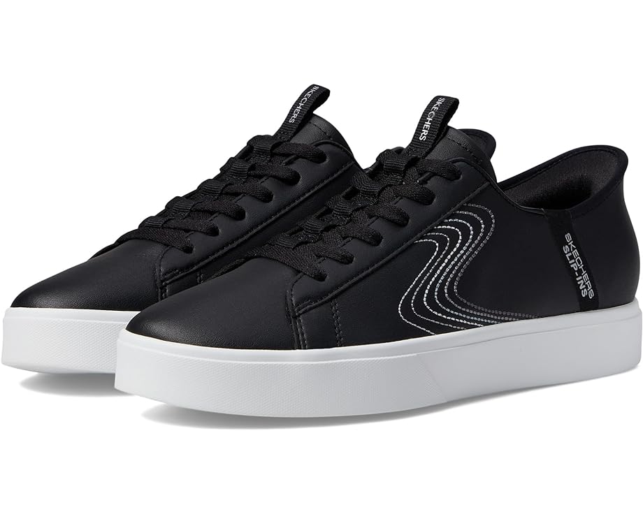 スケッチャーズ 黒色 ブラック 白色 ホワイト SLIPINS™ スニーカー レディース 【 SKECHERS EDEN LX SLIP-INS™ / BLACK WHITE 】画像