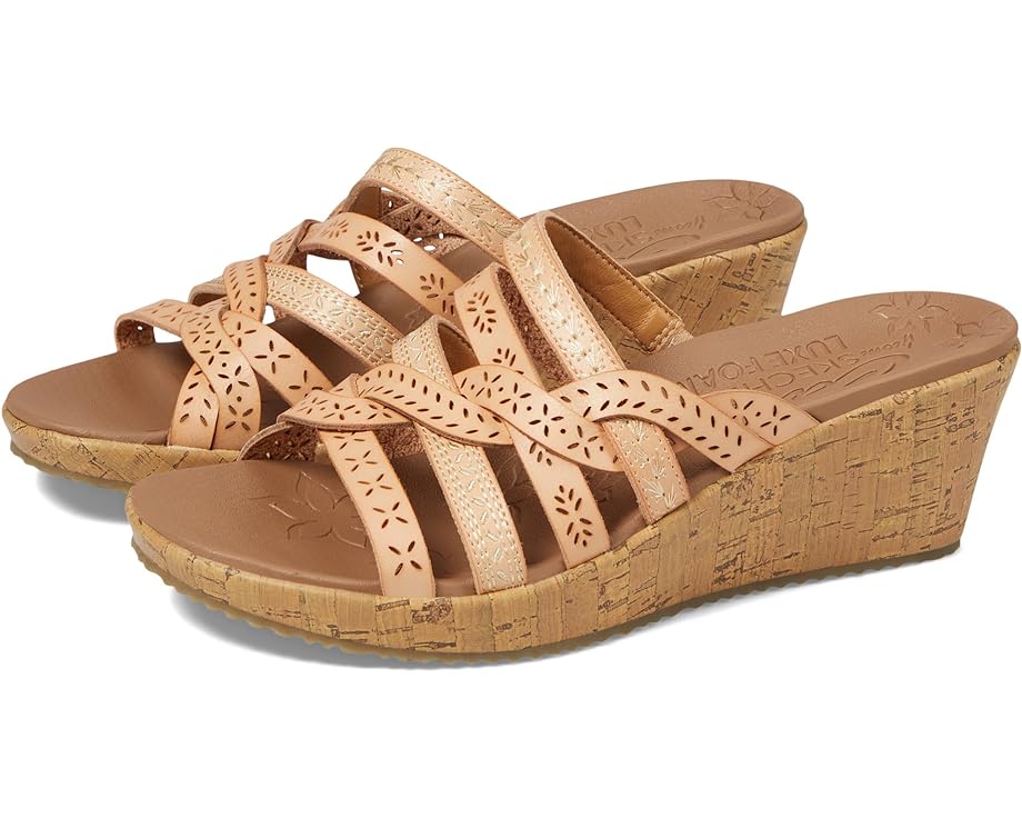 スケッチャーズ ナチュラル レディース 【 SKECHERS BEVERLEE - NEW RESORT / NATURAL 】 パンプス