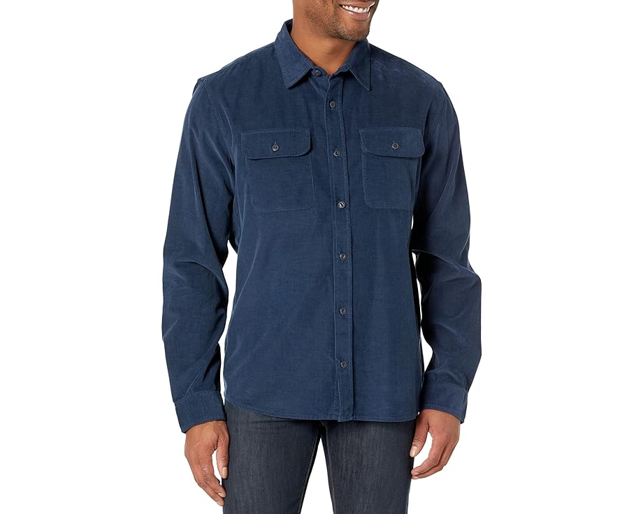 コーデュロイ マリナー 青色 ブルー L.L.BEAN メンズ 【 SIGNATURE MICROWALE CORDUROY SHIRT REGULAR / MARINER BLUE 】 メンズファッション トップス Tシャツ カットソー